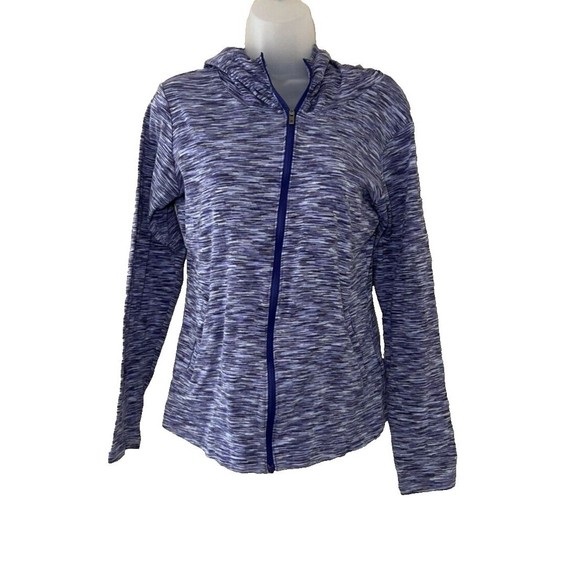 Columbia Tops - Columbia Women's S Hoodie Blue Heather Full Zip Long Sleeve Pockets Athletic